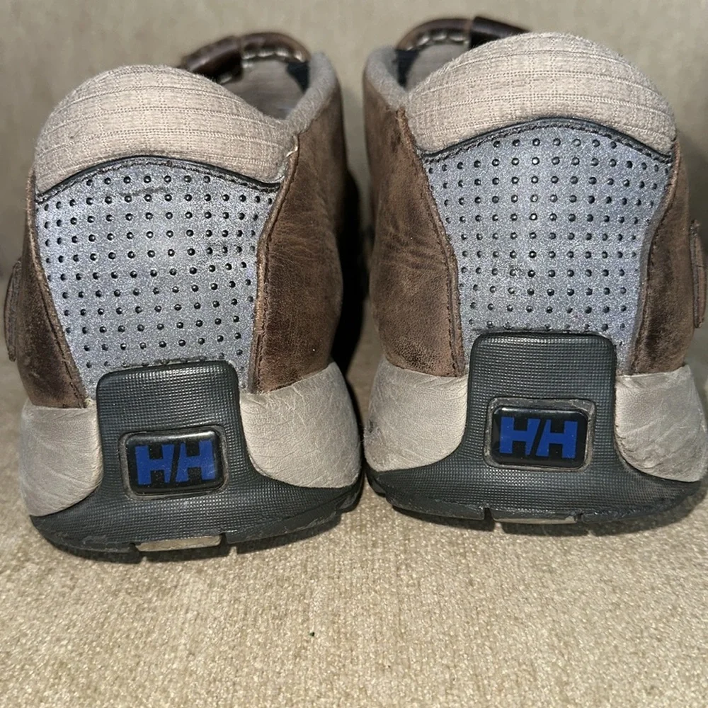 HELLY HANSEN Vintage Brown Leather Slip on Shoes Mens Size 10